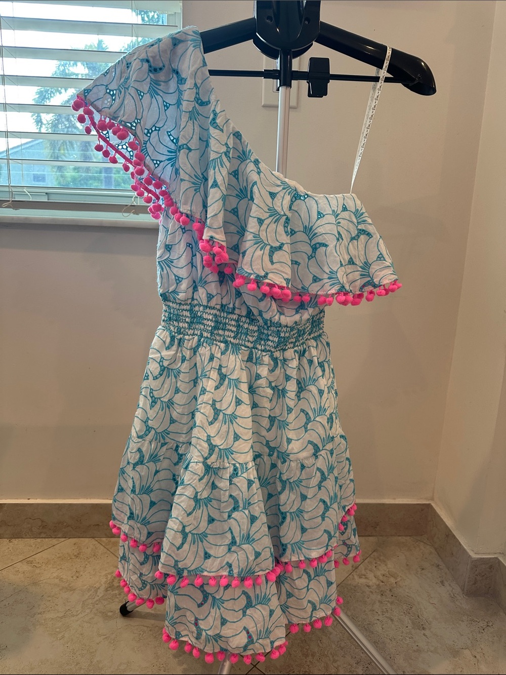 Lilly Pulitzer NWT ADDILYN DRESS BERMUDA BLUE TROPICAL SWIRL EYELET